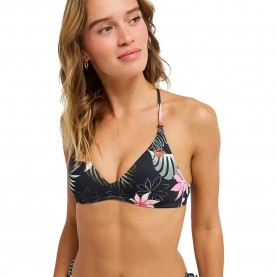 Roxy Paradise Fleur Athletic Triangle bikini top - Black (Anthracite Paradise Fleur Swim) дамски,бански,костюми,roxy,paradise,fleur,athletic,triangle,bikini,top,black,(anthracite,paradise,fleur,swim)