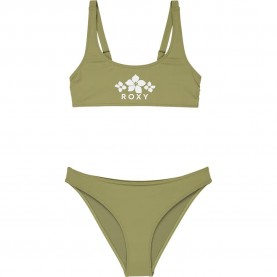 Roxy Solid Active Rg Bralette bikini - Green (Oil Green) детски,бански,костюми,roxy,solid,active,rg,bralette,bikini,green,(oil,green)