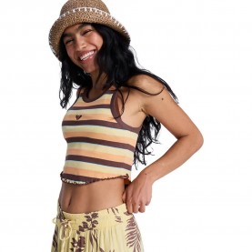 Потник Roxy Sunlight Boost Sleeveless Top - Yellow (French Roast Hey Day Stripe) потник,дамски,топове,roxy,sunlight,boost,sleeveless,top,yellow,(french,roast,hey,day,stripe)