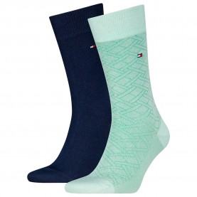 Чорапи Tommy hilfiger Aop Flag socks 2 pairs - Green / Blue (Fresh Green) чорапи,мъжки,чорапи,tommy,hilfiger,aop,flag,socks,2,pairs,green,blue,(fresh,green)