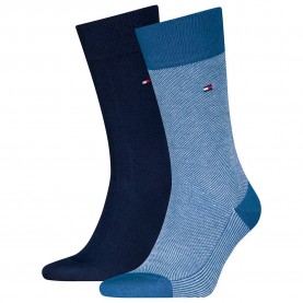 чорапи,мъжки,чорапи,tommy,hilfiger,birdseye,socks,2,pairs,blue,(blue)