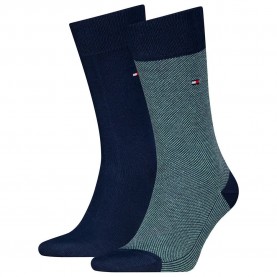 чорапи,мъжки,чорапи,tommy,hilfiger,birdseye,socks,2,pairs,blue,(navy,multicolor)