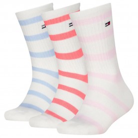чорапи,мъжки,чорапи,дамски,чорапи,tommy,hilfiger,breton,crew,socks,3,pairs,white,(pink)