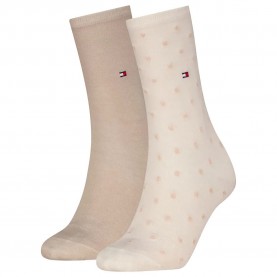 Чорапи Tommy hilfiger Dot socks 2 pairs - Beige (Sand) чорапи,мъжки,чорапи,дамски,чорапи,tommy,hilfiger,dot,socks,2,pairs,beige,(sand)