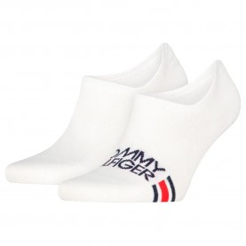 чорапи,мъжки,чорапи,tommy,hilfiger,logo,stripe,no,show,socks,2,pairs,white,(white)