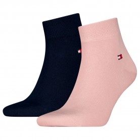 чорапи,мъжки,чорапи,tommy,hilfiger,quarter,socks,2,pairs,blue,pink,(pink)