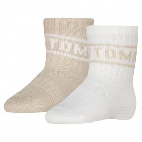 бебешки,чорапи,мъжки,чорапи,дамски,чорапи,tommy,hilfiger,sport,baby,crew,socks,2,pairs,beige,white,(sand)