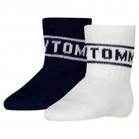 бебешки,чорапи,мъжки,чорапи,дамски,чорапи,tommy,hilfiger,sport,baby,crew,socks,2,pairs,white,blue,(tommy,original)