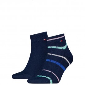 Чорапи Tommy hilfiger Summer Breton Quarter socks 2 pairs - Blue (Navy) чорапи,мъжки,чорапи,tommy,hilfiger,summer,breton,quarter,socks,2,pairs,blue,(navy)