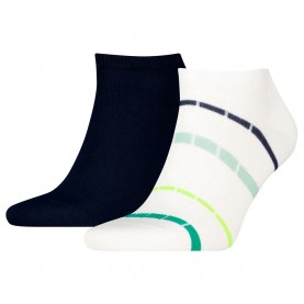 Чорапи Tommy hilfiger Summer Breton Sneaker socks 2 pairs - White / Blue (White / Fresh Green) чорапи,мъжки,чорапи,tommy,hilfiger,summer,breton,sneaker,socks,2,pairs,white,blue,(white,fresh,green)
