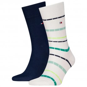 Чорапи Tommy hilfiger Summer Breton socks 2 pairs - White / Blue (White / Fresh Green) чорапи,мъжки,чорапи,tommy,hilfiger,summer,breton,socks,2,pairs,white,blue,(white,fresh,green)