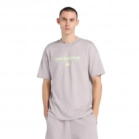 Тениска New balance Linear Graphic short sleeve T-shirt - Grey (Grey) тениска,мъжки,тениски,дамски,тениски,new,balance,linear,graphic,short,sleeve,t,shirt,grey,(grey)