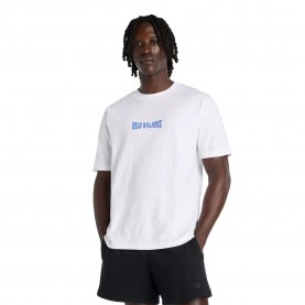 Тениска New balance Wavey short sleeve T-shirt - White (White) тениска,мъжки,тениски,дамски,тениски,new,balance,wavey,short,sleeve,t,shirt,white,(white)