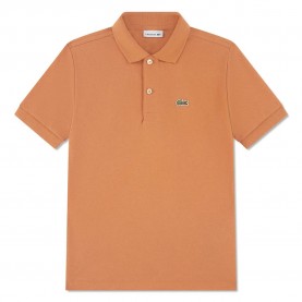 Lacoste kids Pique short sleeve polo - Brown (Lacoste Blossom) дамски,блузи,с,яка,мъжки,блузи,с,яка,lacoste,kids,pique,short,sleeve,polo,brown,(lacoste,blossom)