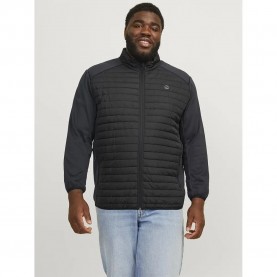 Яке Jack & jones Multi Quilted Collar Plus Size jacket refurbished - Grey (Black / Detail Set/In Sleeves) яке,мъжки,якета,дамски,якета,и,палта,jack,&,jones,multi,quilted,collar,plus,size,jacket,refurbished,grey,(black,detail,set,in,sleeves)