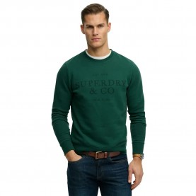 блуза,мъжки,пуловери,superdry,1954,company,relaxed,fit,sweatshirt,green,(varsity,green)