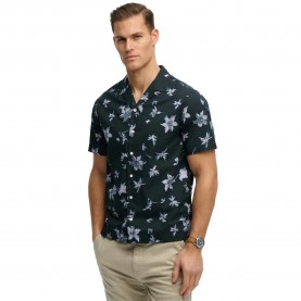 Риза с къс ръкав Superdry Cabana Print short sleeve shirt - Blue (Blue Flower) риза,с,къс,ръкав,дамски,ризи,мъжки,ризи,superdry,cabana,print,short,sleeve,shirt,blue,(blue,flower)