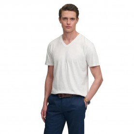 Тениска Superdry Classic Cotton Linen Vee short sleeve v neck T-shirt - White (Lime White) тениска,мъжки,тениски,дамски,тениски,superdry,classic,cotton,linen,vee,short,sleeve,v,neck,t,shirt,white,(lime,white)