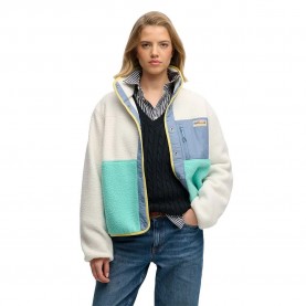 Яке Superdry Colour Block Fleece jacket - White (Off White) яке,мъжки,якета,дамски,якета,и,палта,superdry,colour,block,fleece,jacket,white,(off,white)