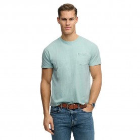 Тениска Superdry Cotton Classic Linen Pocket short sleeve T-shirt - Blue (Aquamarine Blue) тениска,мъжки,тениски,дамски,тениски,superdry,cotton,classic,linen,pocket,short,sleeve,t,shirt,blue,(aquamarine,blue)