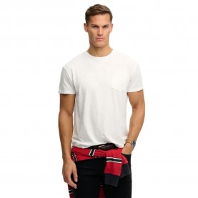 Тениска Superdry Cotton Classic Linen Pocket short sleeve T-shirt - White (Lime White) тениска,мъжки,тениски,дамски,тениски,superdry,cotton,classic,linen,pocket,short,sleeve,t,shirt,white,(lime,white)