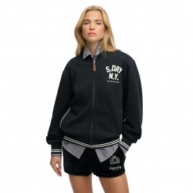 Блуза Superdry Country Club Bomber full zip sweatshirt - Black (Eclipse Navy) блуза,дамски,блузи,superdry,country,club,bomber,full,zip,sweatshirt,black,(eclipse,navy)