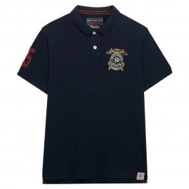 Superdry Crest short sleeve polo - Blue (Darkest Navy) дамски,блузи,с,яка,мъжки,блузи,с,яка,superdry,crest,short,sleeve,polo,blue,(darkest,navy)
