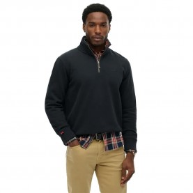 Блуза Superdry Essential Logo half zip sweatshirt - Blue (Eclipse Navy) блуза,мъжки,пуловери,superdry,essential,logo,half,zip,sweatshirt,blue,(eclipse,navy)