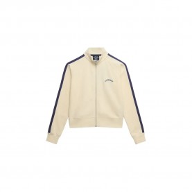 Блуза Superdry Essential Logo Track full zip sweatshirt - Beige (Desert Bone Off White) блуза,дамски,блузи,superdry,essential,logo,track,full,zip,sweatshirt,beige,(desert,bone,off,white)