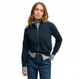 Блуза Superdry Essential Logo Track full zip sweatshirt - Blue (Eclipse Navy) блуза,дамски,блузи,superdry,essential,logo,track,full,zip,sweatshirt,blue,(eclipse,navy)