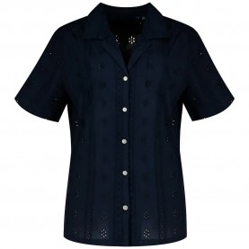 Риза с къс ръкав Superdry Heritage Broderie short sleeve shirt - Blue (Eclipse Navy) риза,с,къс,ръкав,дамски,ризи,мъжки,ризи,superdry,heritage,broderie,short,sleeve,shirt,blue,(eclipse,navy)