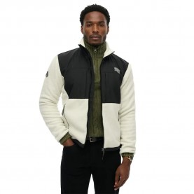 Яке Superdry Hybrid Trekker Fleece jacket - Beige (Foggy Dew / Black) яке,мъжки,якета,дамски,якета,и,палта,superdry,hybrid,trekker,fleece,jacket,beige,(foggy,dew,black)
