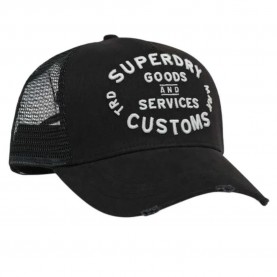 шапка,всички,шапки,superdry,mesh,trucker,cap,black,(black,black)