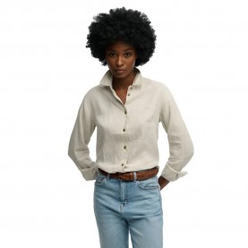 Риза с дълъг ръкав Superdry Premium Linen Slim long sleeve shirt - Beige (Light Stone Beige) риза,с,дълъг,ръкав,дамски,ризи,мъжки,ризи,superdry,premium,linen,slim,long,sleeve,shirt,beige,(light,stone,beige)