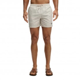 Бански гащета Superdry Premium Printed 15 swimming shorts - Beige (Mini Geo White / Blue) бански,гащета,мъжки,бански,костюми,superdry,premium,printed,15,swimming,shorts,beige,(mini,geo,white,blue)