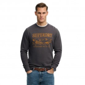 Блуза Superdry Retro Outdoor Relaxed Fit sweatshirt - Grey (Washed Black) блуза,мъжки,пуловери,superdry,retro,outdoor,relaxed,fit,sweatshirt,grey,(washed,black)