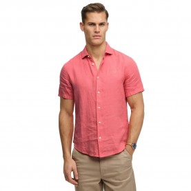 риза,с,къс,ръкав,дамски,ризи,мъжки,ризи,superdry,riviera,linen,short,sleeve,shirt,pink,(coral)