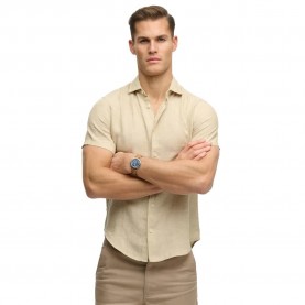 риза,с,къс,ръкав,дамски,ризи,мъжки,ризи,superdry,riviera,linen,short,sleeve,shirt,beige,(tan,chambray)