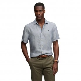Риза с къс ръкав Superdry Riviera Linen short sleeve shirt - Grey (Ticking Navy Stripe) риза,с,къс,ръкав,дамски,ризи,мъжки,ризи,superdry,riviera,linen,short,sleeve,shirt,grey,(ticking,navy,stripe)