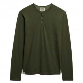 Тениска Superdry Slub Grandad long sleeve T-shirt - Green (Beetle Green) тениска,мъжки,тениски,дамски,тениски,superdry,slub,grandad,long,sleeve,t,shirt,green,(beetle,green)