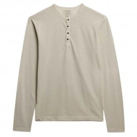 Тениска Superdry Slub Grandad long sleeve T-shirt - Beige (Rainy Day Grey) тениска,мъжки,тениски,дамски,тениски,superdry,slub,grandad,long,sleeve,t,shirt,beige,(rainy,day,grey)