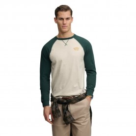 Тениска Superdry Vintage Athletic Baseball long sleeve T-shirt - Beige (Pumice Marl / Enamel Green) тениска,мъжки,тениски,дамски,тениски,superdry,vintage,athletic,baseball,long,sleeve,t,shirt,beige,(pumice,marl,enamel,green)