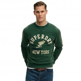 Блуза Superdry Vintage Athletic Crew sweatshirt - Green (Dark Green) блуза,мъжки,пуловери,superdry,vintage,athletic,crew,sweatshirt,green,(dark,green)