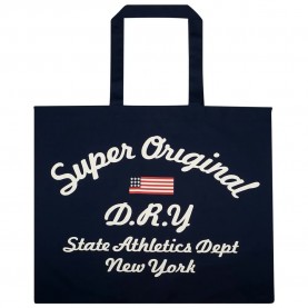 Чанта Superdry Y9110442A tote bag - Blue (Richest Navy / Off White) чанта,всички,чанти,superdry,y9110442a,tote,bag,blue,(richest,navy,off,white)