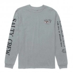 Тениска Salty crew Bruce long sleeve T-shirt - Grey (Quarry) тениска,мъжки,тениски,дамски,тениски,salty,crew,bruce,long,sleeve,t,shirt,grey,(quarry)