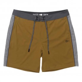 Бански гащета Salty crew Channel apex boardshort swimming shorts - Brown (Bronze Brown) бански,гащета,мъжки,бански,костюми,salty,crew,channel,apex,boardshort,swimming,shorts,brown,(bronze,brown)