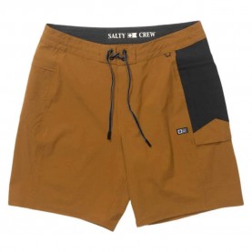 Бански гащета Salty crew Flagship boatshort swimming shorts - Brown (Bronze Brown) бански,гащета,мъжки,бански,костюми,salty,crew,flagship,boatshort,swimming,shorts,brown,(bronze,brown)