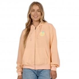 Блуза Salty crew Simplicity full zip sweatshirt - Orange (Apricot) блуза,дамски,блузи,salty,crew,simplicity,full,zip,sweatshirt,orange,(apricot)