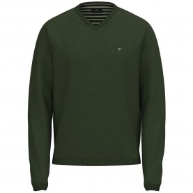 Блуза Fynch hatton 1602315 v neck sweater - Green (Dark Khaki) блуза,мъжки,пуловери,дамски,пуловери,fynch,hatton,1602315,v,neck,sweater,green,(dark,khaki)