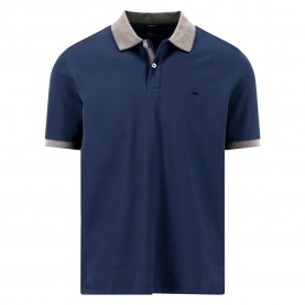 Fynch hatton 16031703 short sleeve polo - Blue (Navy) дамски,блузи,с,яка,мъжки,блузи,с,яка,fynch,hatton,16031703,short,sleeve,polo,blue,(navy)